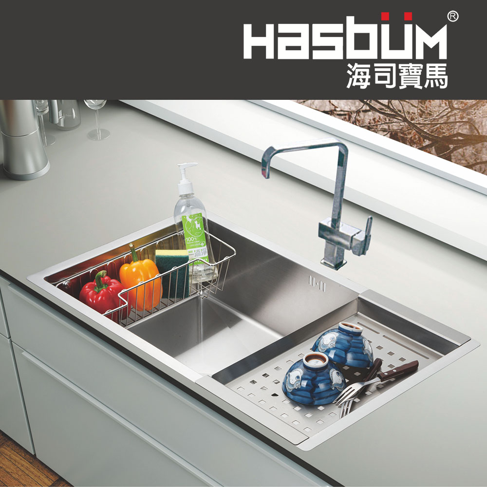 F-98德國海司寶馬不鏽鋼手工水槽HASBUM - 廚房水槽奢華品牌